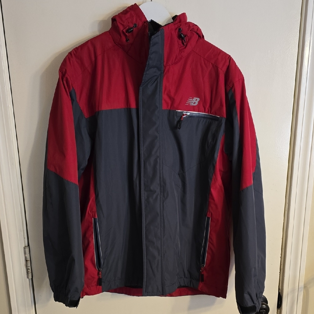New Balance Men's Performance Jacket in Red and Gray